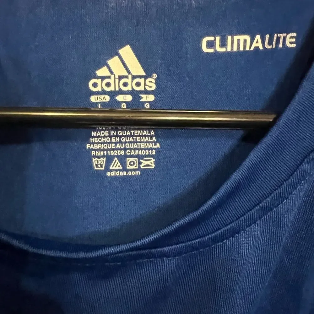 2 Autographs ADIDAS NBA BASKETBALL MEN'S T SHIRT CLIMALITE L